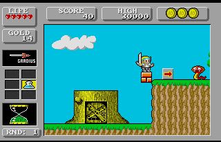 Wonder Boy in Monster Land - Commodore Amiga (Sega - 1) video game collectible [Barcode 5012967990138] - Main Image 2