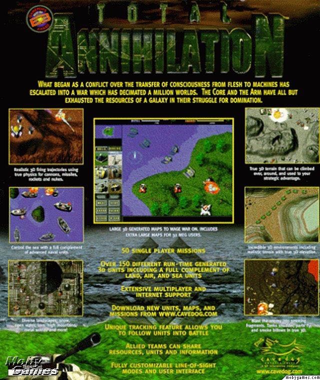Total Annihilation - PC (GT Interactive - 1) video game collectible [Barcode 742725603561] - Main Image 2