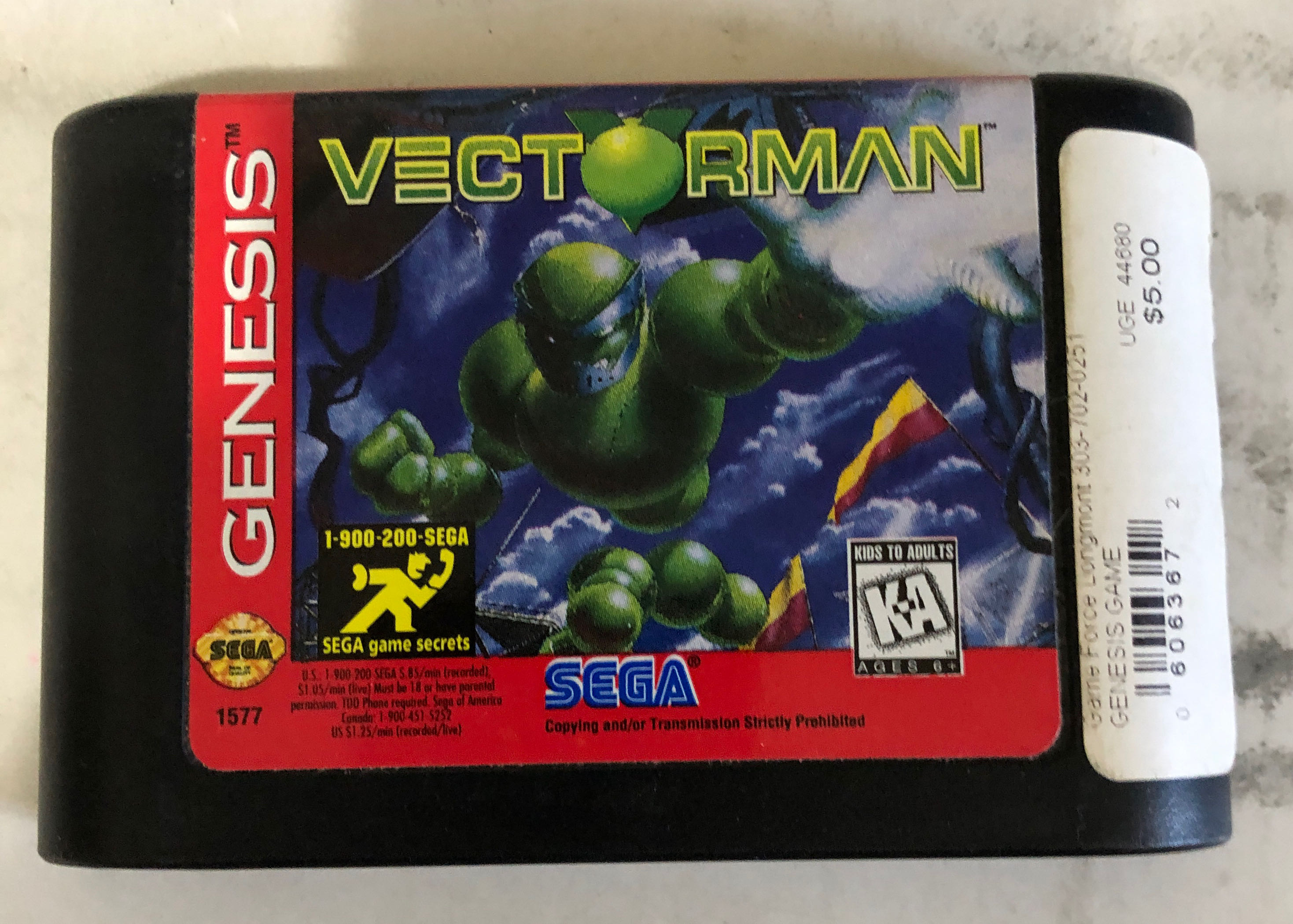 Vectorman - Sega Genesis (Mega Drive) (Sega - 1) video game collectible [Barcode 096427011071] - Main Image 3