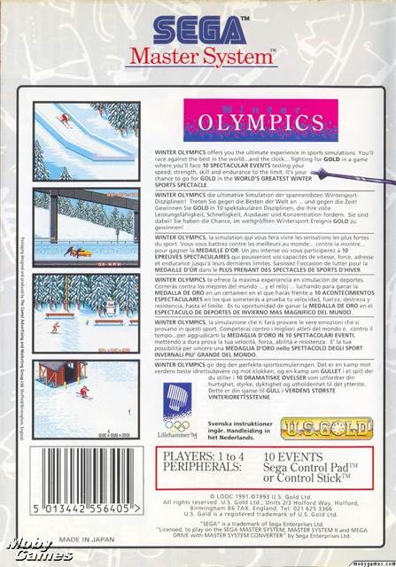 Winter Olympics - Sega Master System video game collectible - Main Image 2