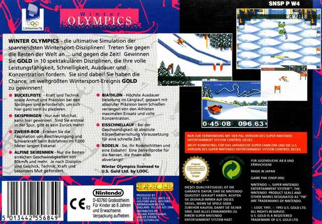 Winter Olympics - Nintendo Super Nintendo Entertainment System (SNES) video game collectible - Main Image 2