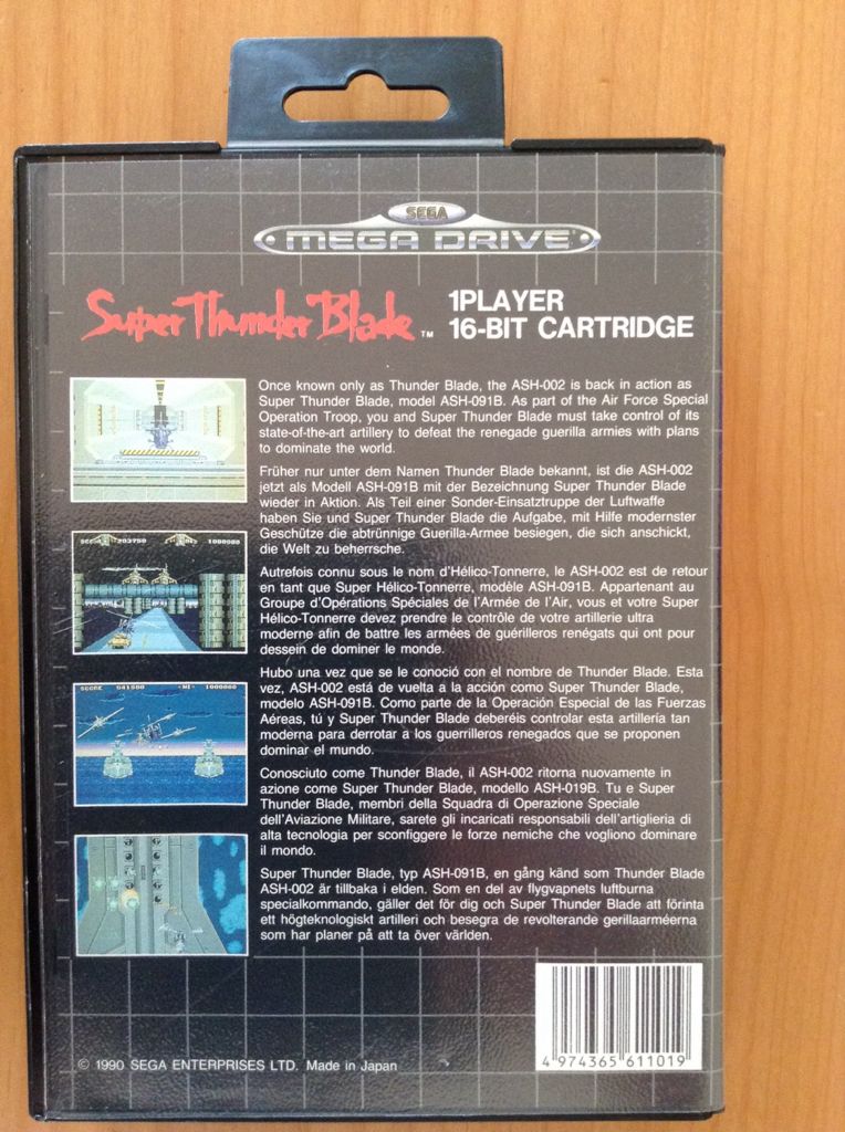 Super Thunder Blade - Sega Mega Drive (Sega - 1) video game collectible [Barcode 4974365611019] - Main Image 2
