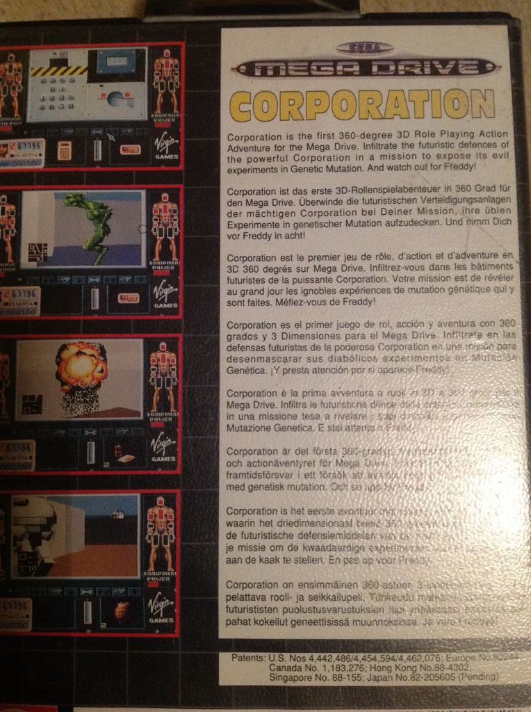 Corporation - Sega Mega Drive (Virgin - 1) video game collectible [Barcode 5013715020022] - Main Image 2