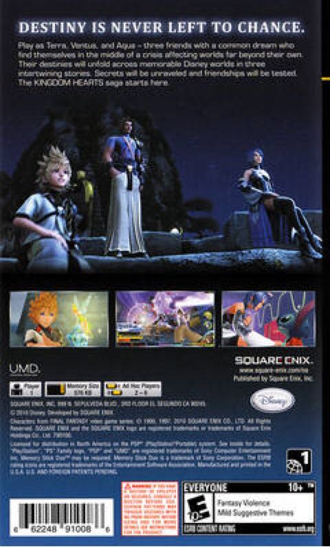 Kingdom Hearts: Birth by Sleep - Sony PlayStation Portable (PSP) (Disney - 1) video game collectible - Main Image 2