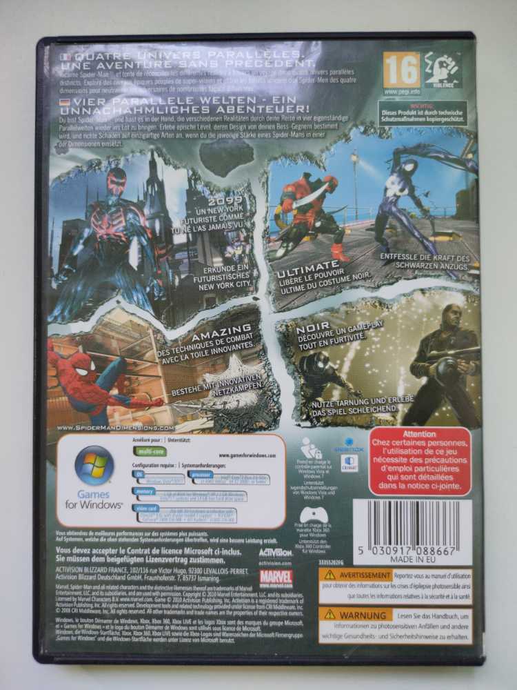 Spider-Man Dimensions - PC video game collectible [Barcode 5030917088667] - Main Image 2