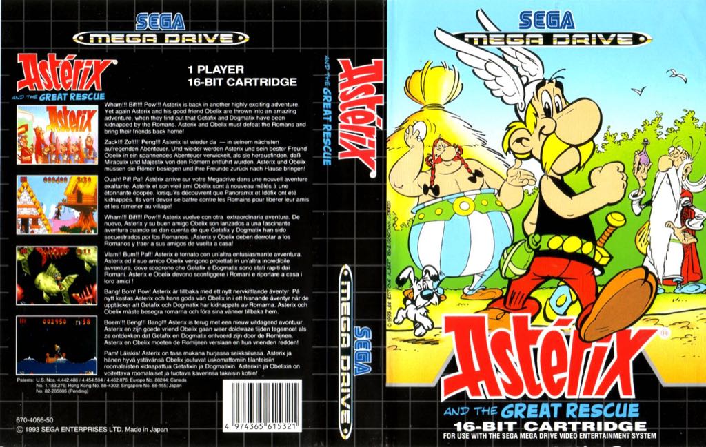 Asterix And The Great Rescue - Sega Mega Drive video game collectible [Barcode 4974365675387] - Main Image 2