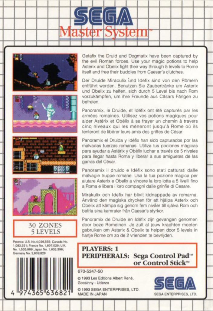 Asterix and the Great Rescue - Sega Master System (1) video game collectible - Main Image 2