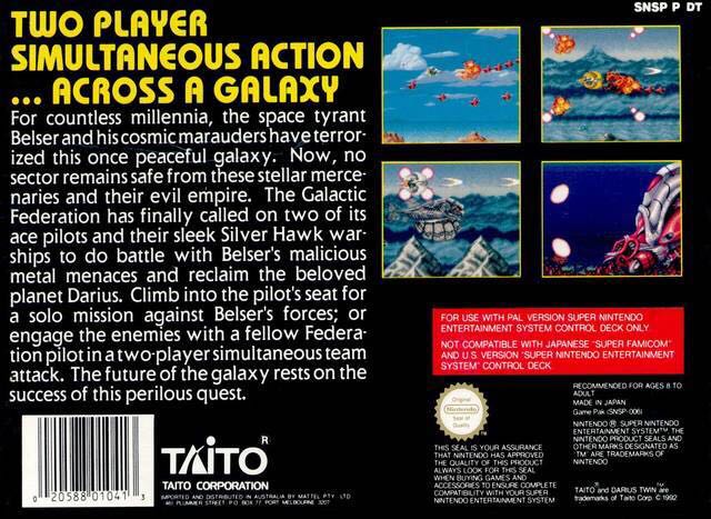 Darius Twin - Nintendo Super Nintendo Entertainment System (SNES) (Taito - 2) video game collectible - Main Image 2