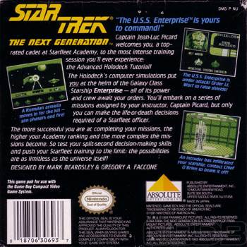 Star Trek The Next Generation - Nintendo Game Boy (ABSOLUTE ENTERTAINMENT) video game collectible - Main Image 2