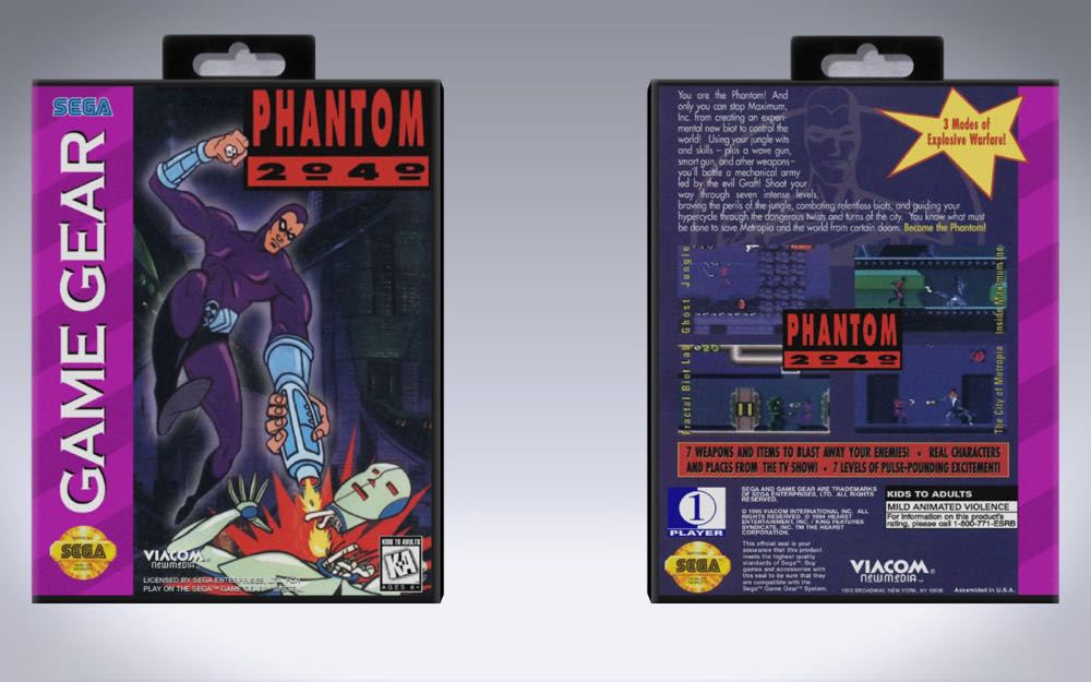 Phantom 2040 - Sega Game Gear (Viacom) video game collectible - Main Image 2