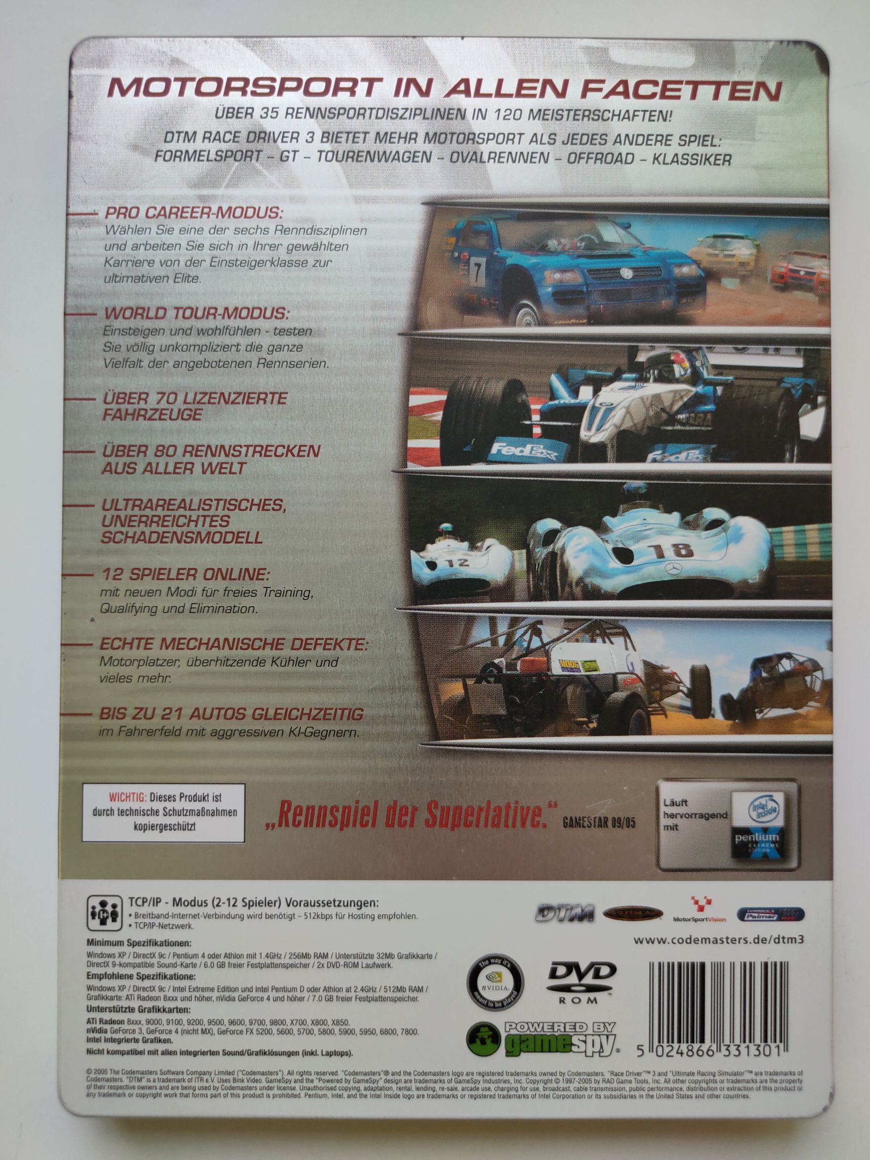 DTM Race Driver 3 - PC (Codemasters - 1) video game collectible [Barcode 5024866331301] - Main Image 2