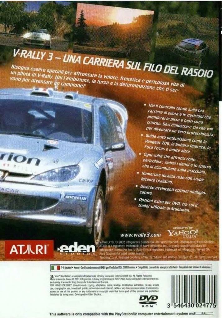 PS2 / V-rally 3 - Sony PlayStation 2 (PS2) (Atari - 1-4) video game collectible [Barcode 3546430024751] - Main Image 2