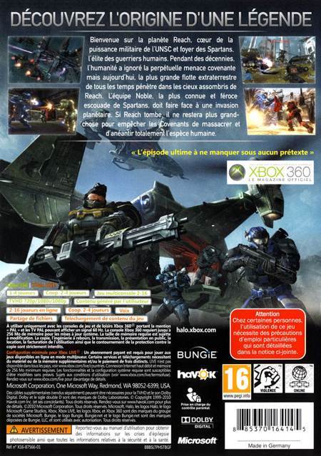 Halo Reach - Microsoft Xbox 360 (Microsoft - 1-16) video game collectible [Barcode 885370040159] - Main Image 2