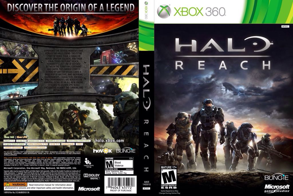Halo Reach - Microsoft Xbox 360 (Microsoft Game Studios) video game collectible - Main Image 2