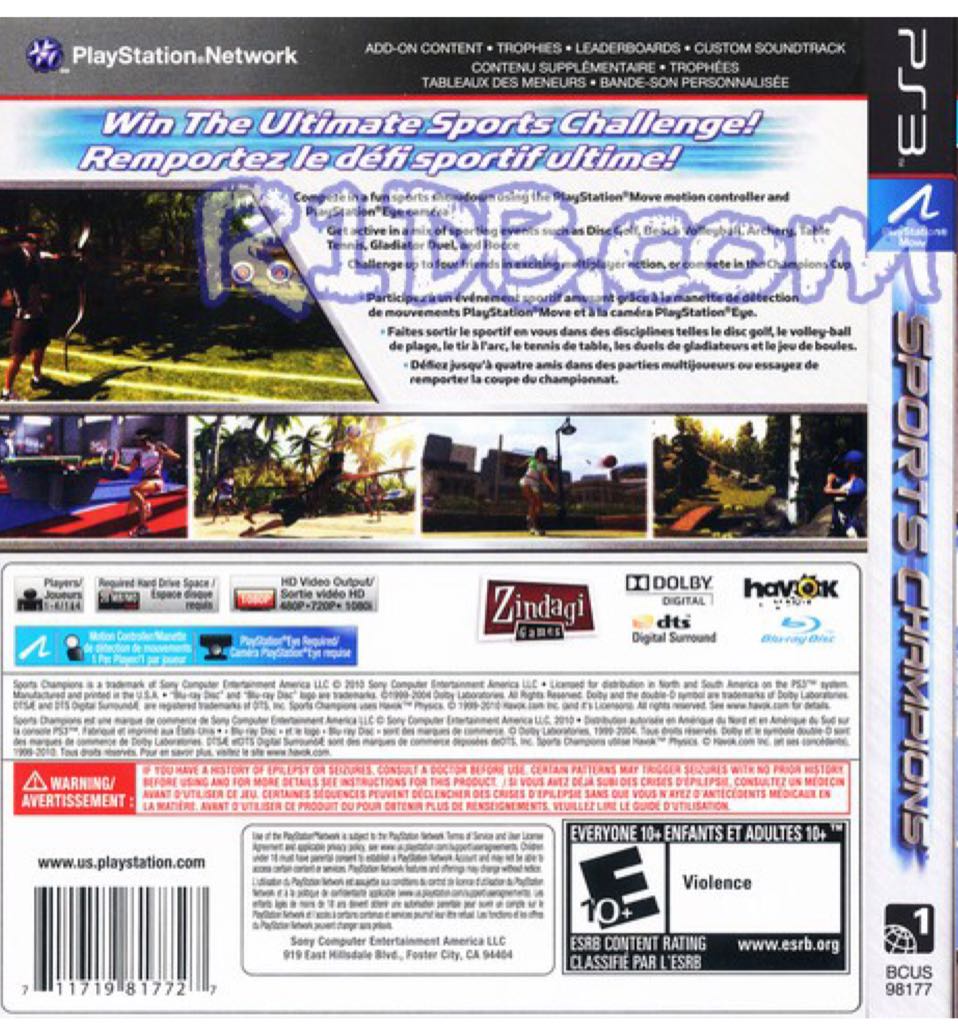 Sports Champions - Sony PlayStation 3 (PS3) video game collectible - Main Image 2