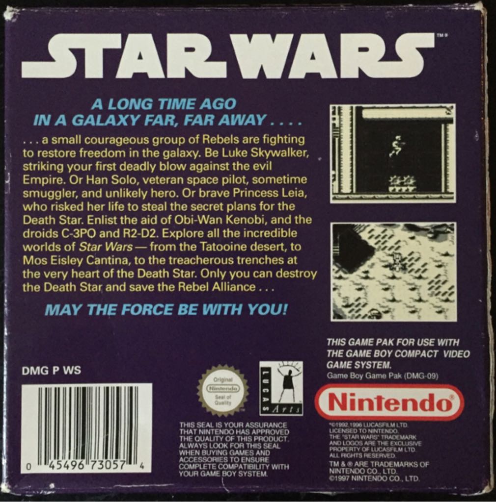 Star Wars - Nintendo Game Boy (LucasArts - 1) video game collectible [Barcode 045496730574] - Main Image 2