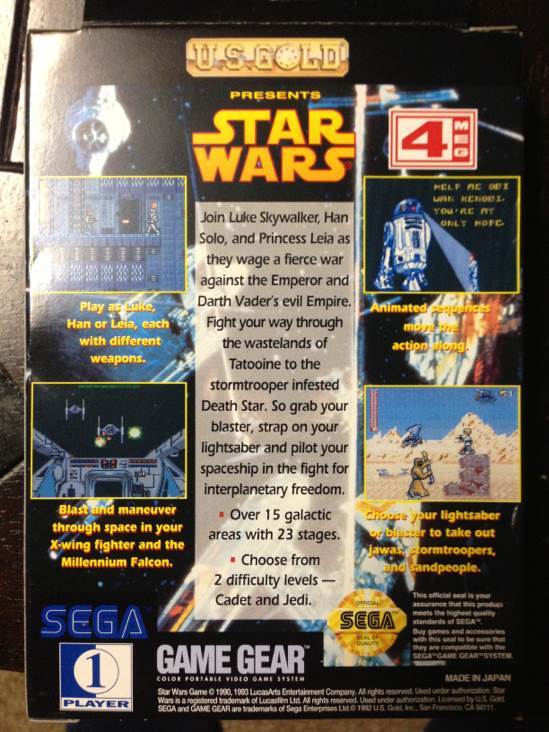 Star Wars - Sega Game Gear video game collectible - Main Image 2