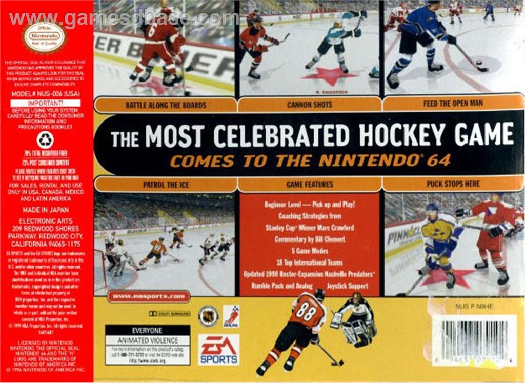 NHL 99 - Nintendo 64 (N64) (Ea Sports - 1-2) video game collectible [Barcode 5030930018047] - Main Image 2
