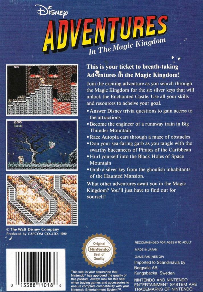 Disney Adventures In The Magic Kingdom - Nintendo Entertainment System (NES) video game collectible - Main Image 2