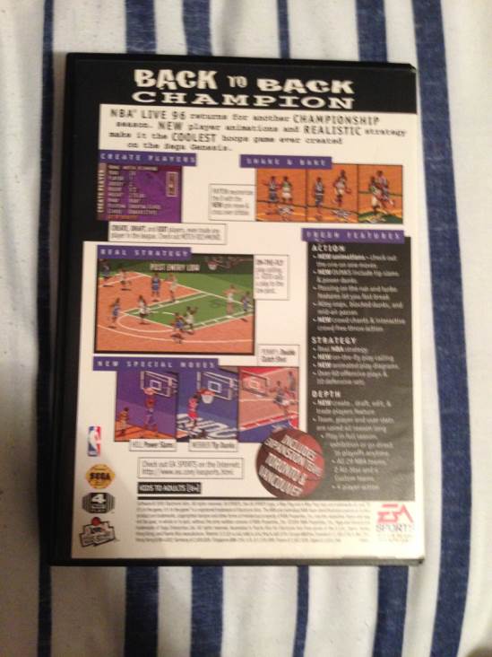 NBA Live 96 - Sega Genesis (Mega Drive) video game collectible - Main Image 2