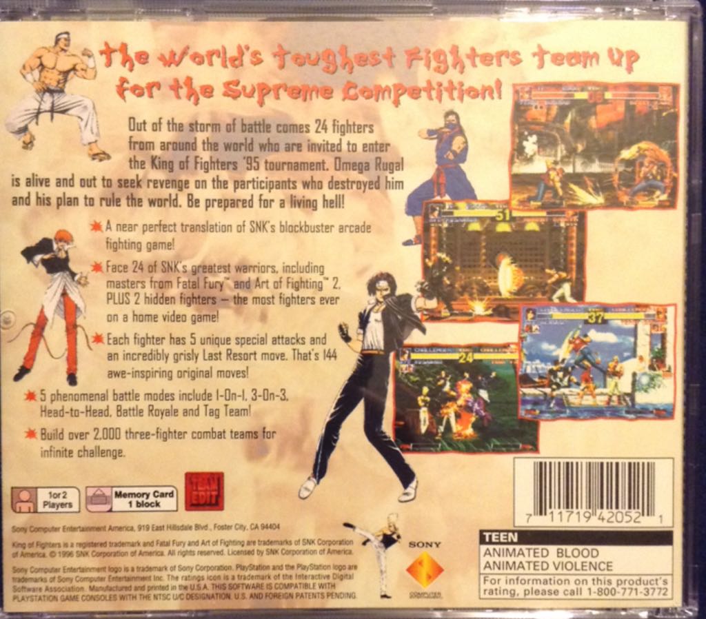 The King Of Fighters 95 - Sony PlayStation (2) video game collectible - Main Image 2