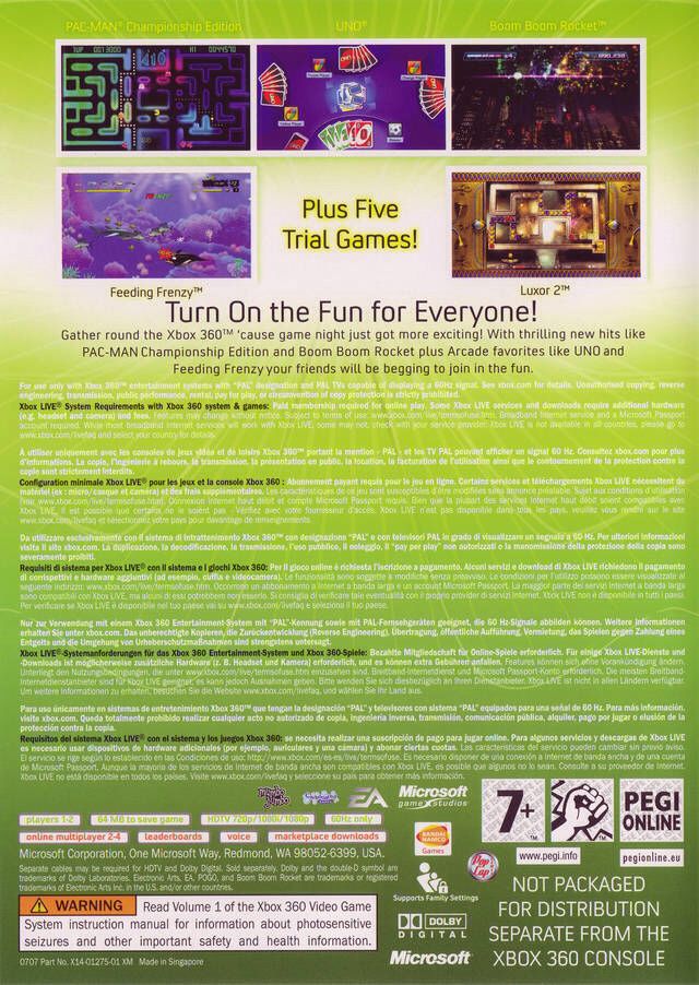 Xbox Live Arcade Compilation - Microsoft Xbox 360 video game collectible - Main Image 2