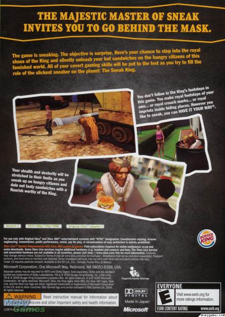 Sneak King - Microsoft Xbox 360 video game collectible - Main Image 2