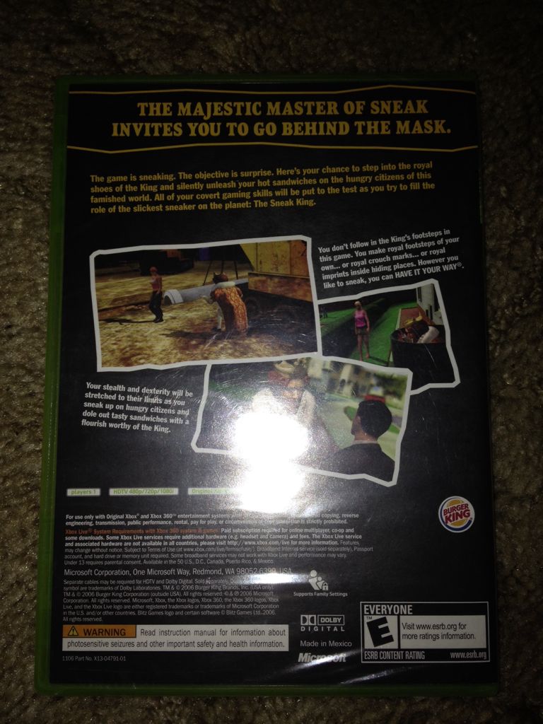 Sneak King - Microsoft Xbox video game collectible - Main Image 2