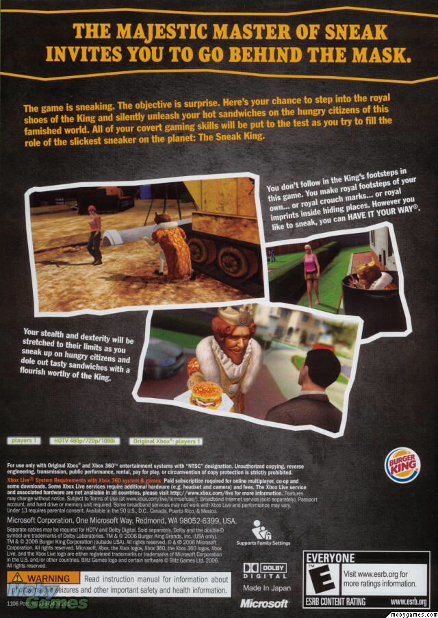 Sneak King - Microsoft Xbox 360 video game collectible - Main Image 2