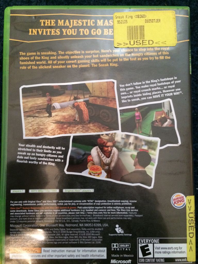 Sneak King - Microsoft Xbox video game collectible - Main Image 2