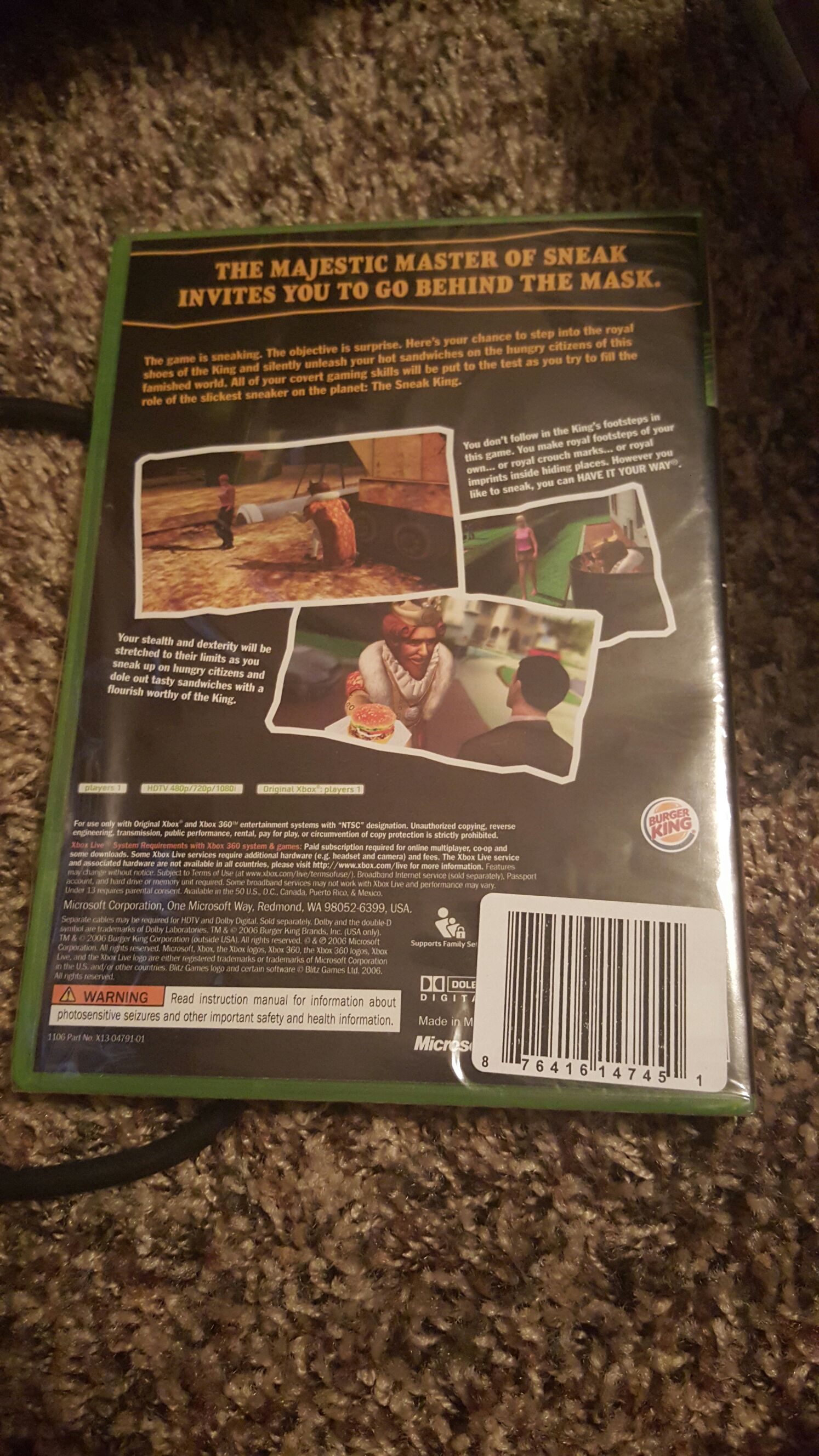 Sneak King - Microsoft Xbox 360 video game collectible - Main Image 2
