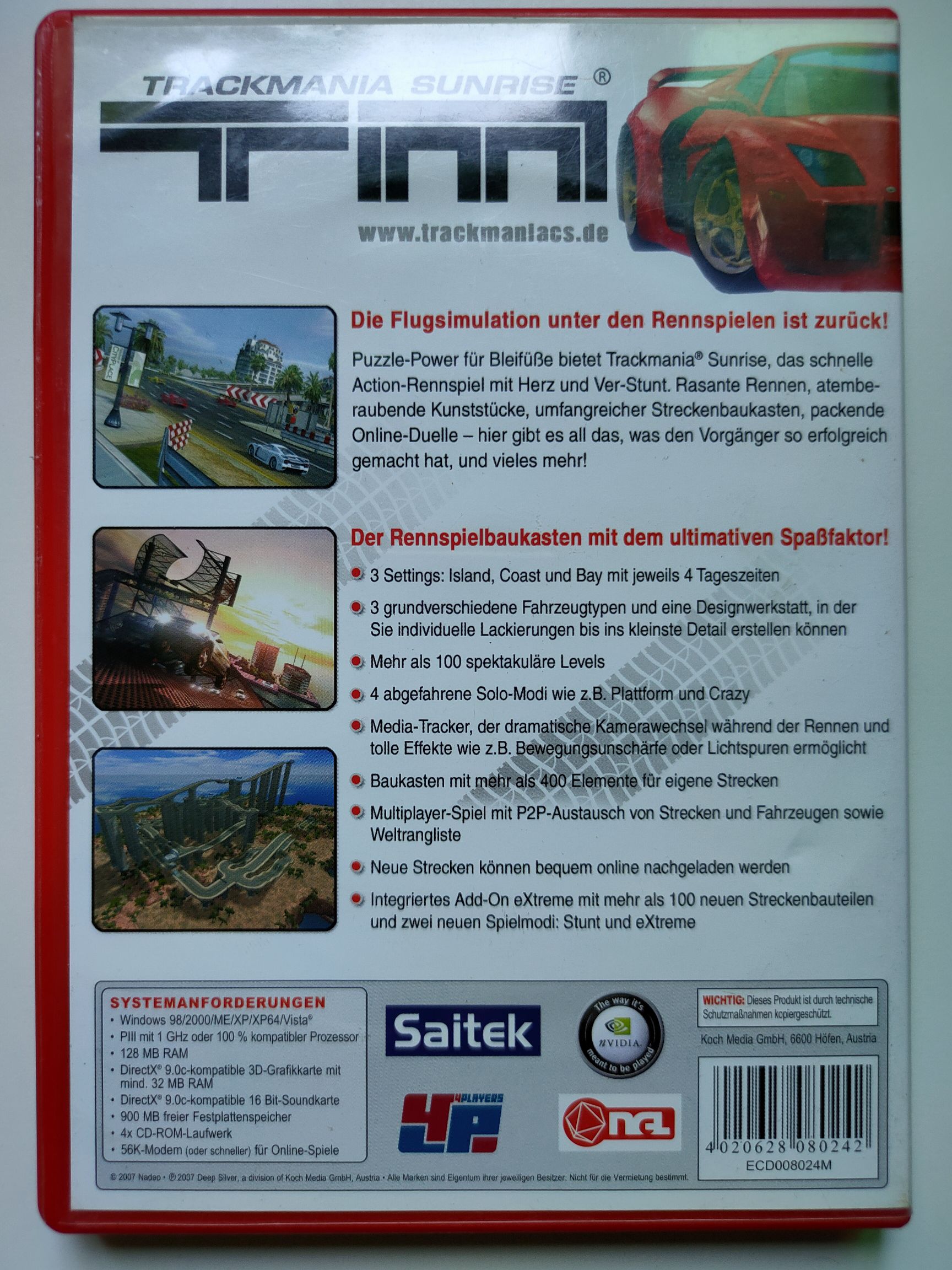 Trackmania Sunrise - PC video game collectible [Barcode 4020628080242] - Main Image 2