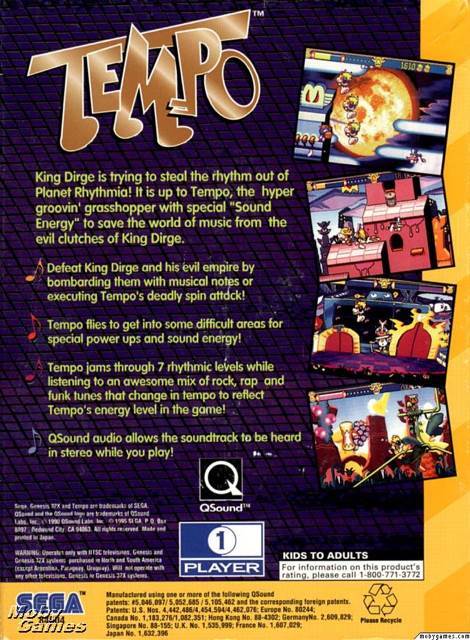 Tempo - Sega 32X (Sega - 1) video game collectible [Barcode 010086845044] - Main Image 2