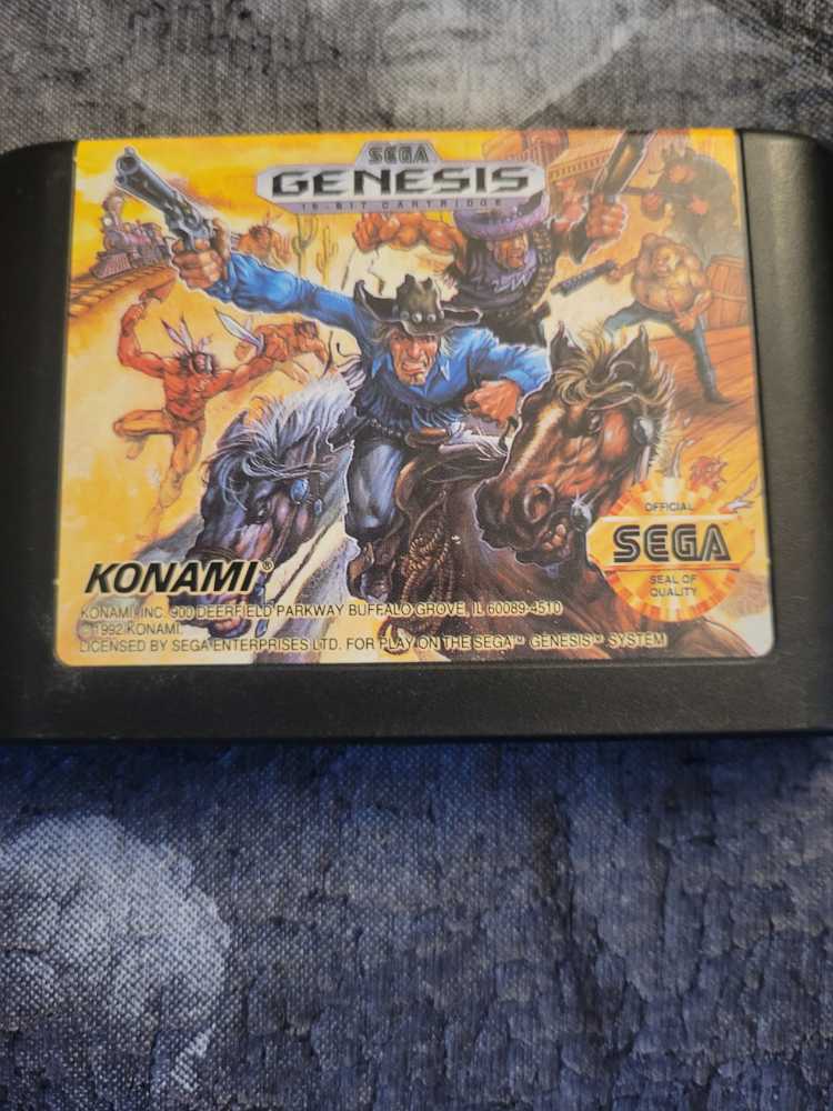 Sunset Riders (Loose) - Sega Genesis (Mega Drive) (Konami, Inc. - 2) video game collectible - Main Image 2