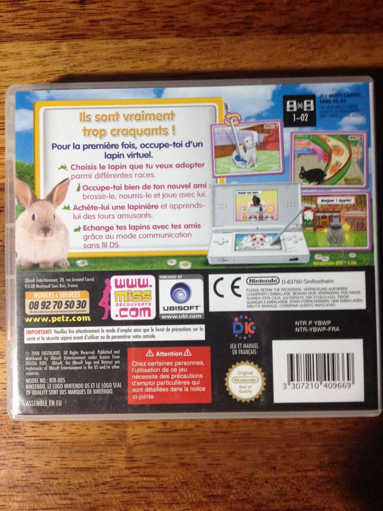 Bunnyz - Nintendo DS video game collectible [Barcode 3307210409669] - Main Image 2
