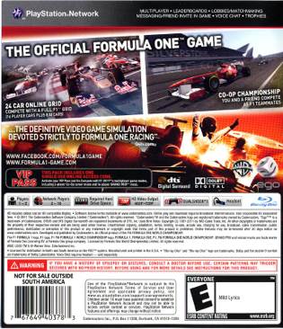 F1 2010 - Sony PlayStation 3 (PS3) (Codemasters - 12) video game collectible [Barcode 767649403332] - Main Image 2