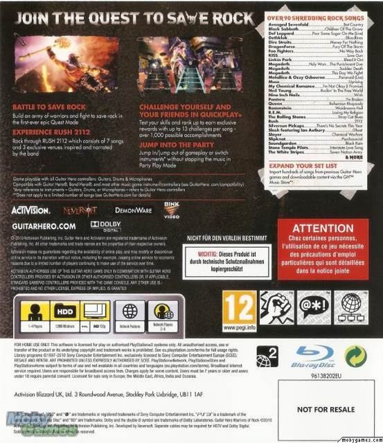 Guitar Hero: Warriors Of Rock - Sony PlayStation 3 (PS3) video game collectible - Main Image 2