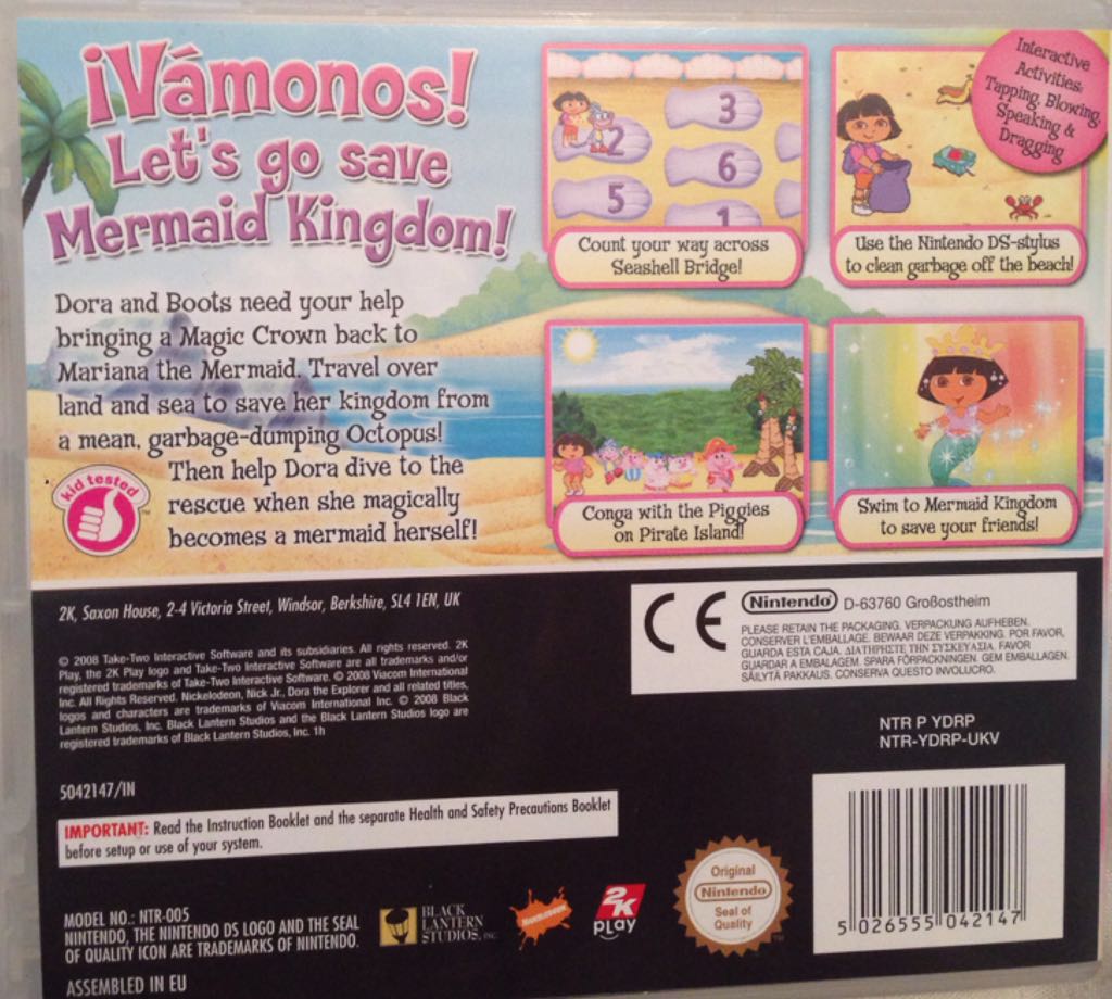 Dora the Explorer: Dora Saves the Mermaids - Nintendo DS video game collectible [Barcode 5026555042147] - Main Image 2