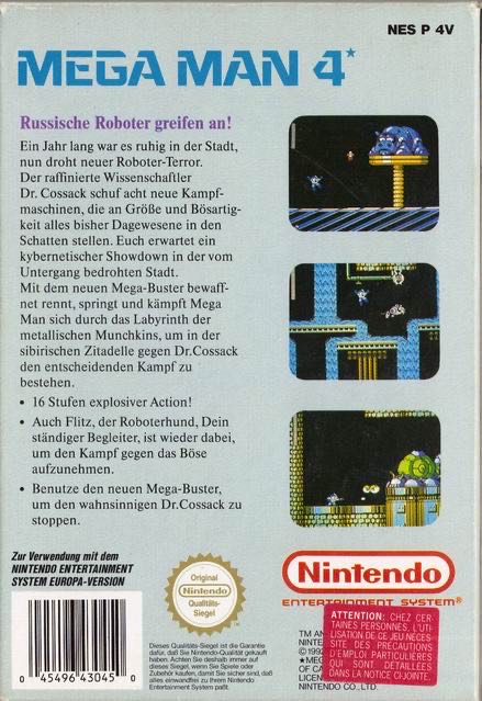 Mega Man 4 - Nintendo Entertainment System (NES) (Capcom - 1) video game collectible [Barcode 045496430450] - Main Image 3