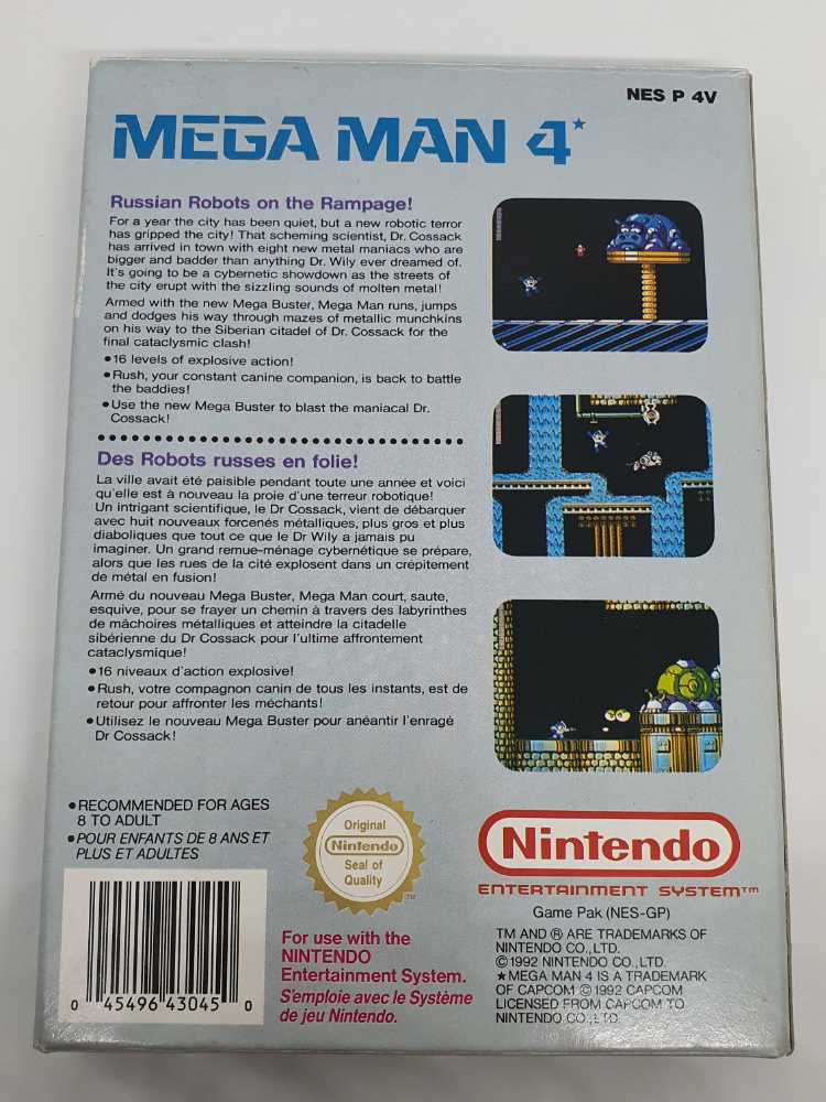 Mega Man 4 - Nintendo Entertainment System (NES) (Nintendo - 1) video game collectible - Main Image 2