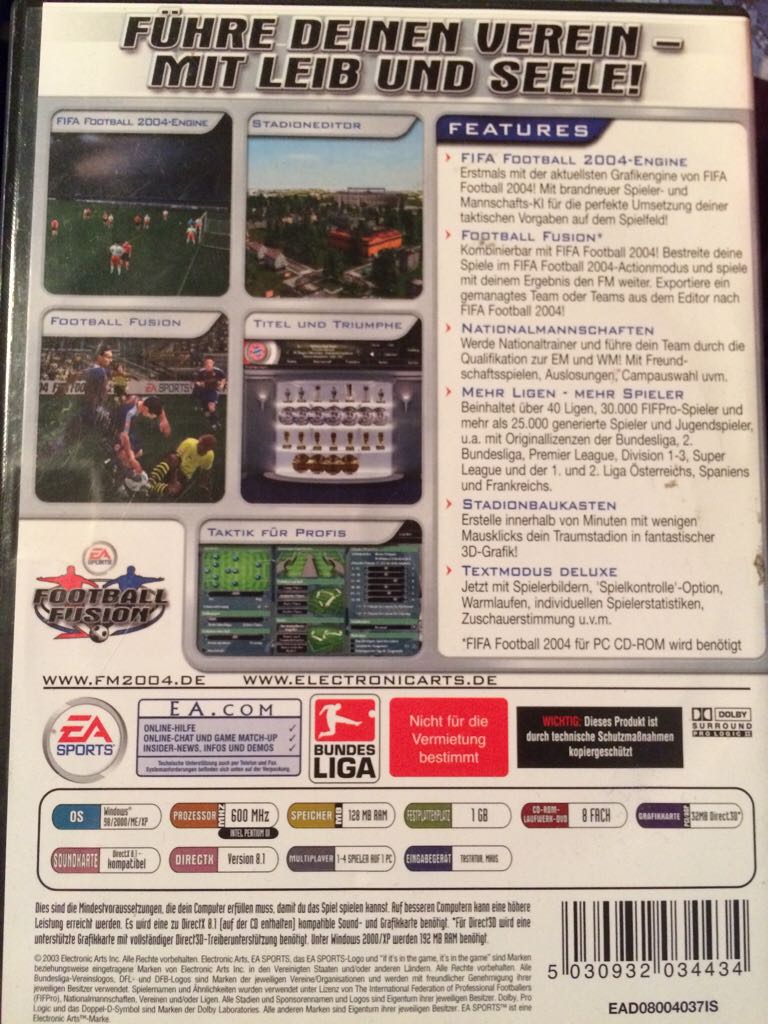 Fussball Manager 2004 - PC video game collectible - Main Image 2