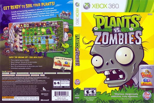 Plants Vs. Zombies - Microsoft Xbox 360 (Pop Cap - 1-2) video game collectible - Main Image 2