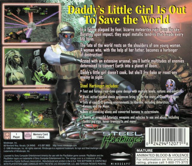 Steel Harbinger - Sony PlayStation (Mindscape - 1) video game collectible [Barcode 024294120718] - Main Image 2