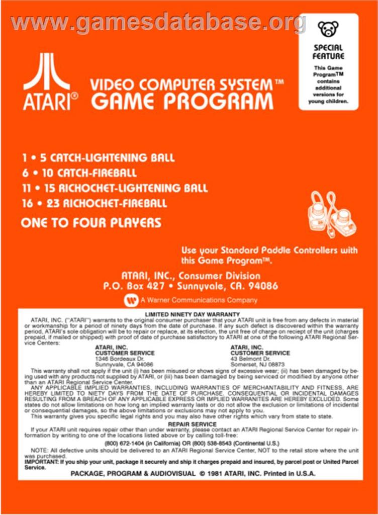 Warlords - Atari 2600 video game collectible - Main Image 2