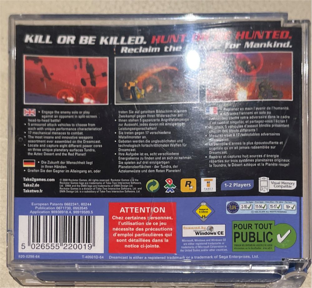 Wild Metal - Sega Dreamcast (Rockstar - 2) video game collectible [Barcode 5026555220019] - Main Image 2