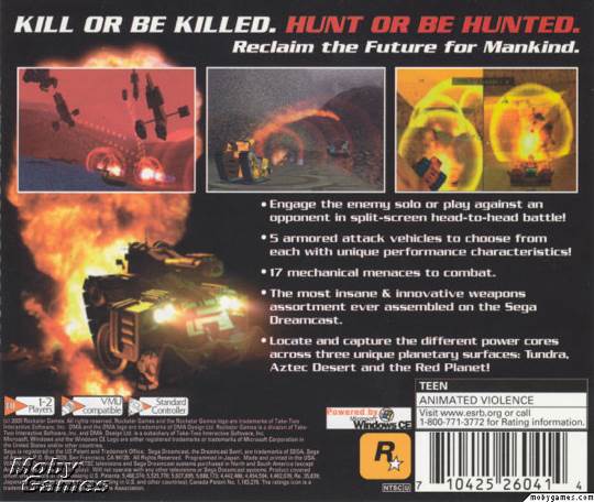 Wild Metal - Sega Dreamcast (Rockstar Games - 2) video game collectible [Barcode 710425260414] - Main Image 2