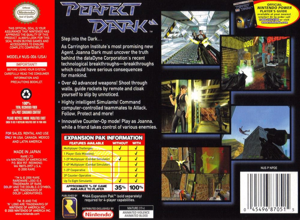 Perfect Dark - Nintendo 64 (N64) video game collectible - Main Image 2
