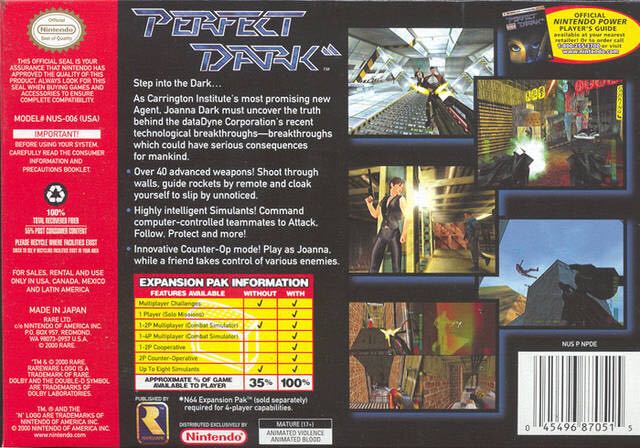 Perfect Dark - Nintendo 64 (N64) (Rare - 1-4) video game collectible - Main Image 2