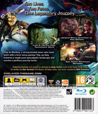 Enslaved: Odyssey To The West - Sony PlayStation 3 (PS3) (Namco Bandai - 1) video game collectible [Barcode 722674110389] - Main Image 2