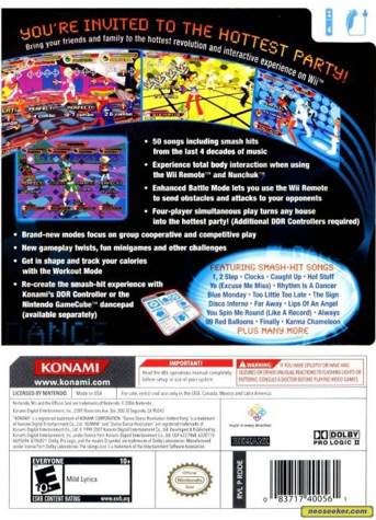 Dance Dance Revolution: Hottest Party - Nintendo Wii (Konami - 4) video game collectible [Barcode 083717400561] - Main Image 2